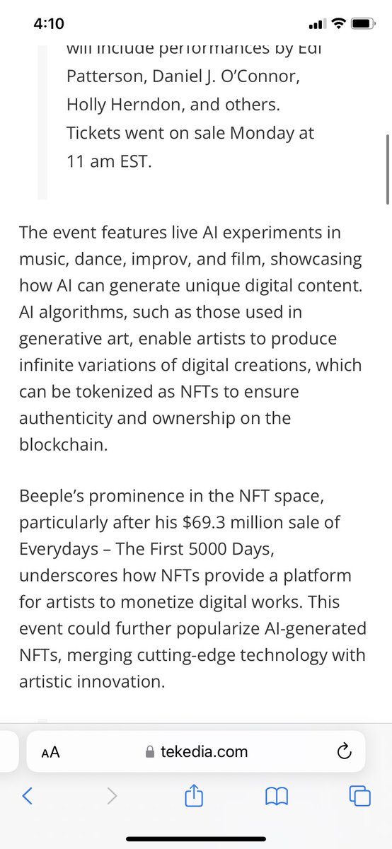 alecrobbins's tweet photo. danny mcbride and edi patterson hosting a “night of live AI experiments” show with fucking Beeple(?!) is the letdown of the year. it also seems to be heavily featuring NFT shit?? morons https://t.co/wjCJhDsW2f