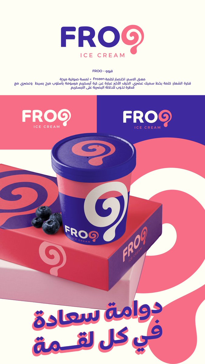 أَشْوَاقْ | مصممة جرافيك (@shosho_asa2020) on Twitter photo <a href="/MjrmGemz/">مجرم قيمز 🇸🇦</a> "شعار FROO مستوحى من متعة الآيسكريم ودوامة السعادة 🍦✨، بأسلوب عصري وبسيط يترك انطباع لاينسى 🤍 <a href="/MjrmGemz/">مجرم قيمز 🇸🇦</a> "شعار FROO مستوحى من متعة الآيسكريم ودوامة السعادة 🍦✨، بأسلوب عصري وبسيط يترك انطباع لاينسى 🤍