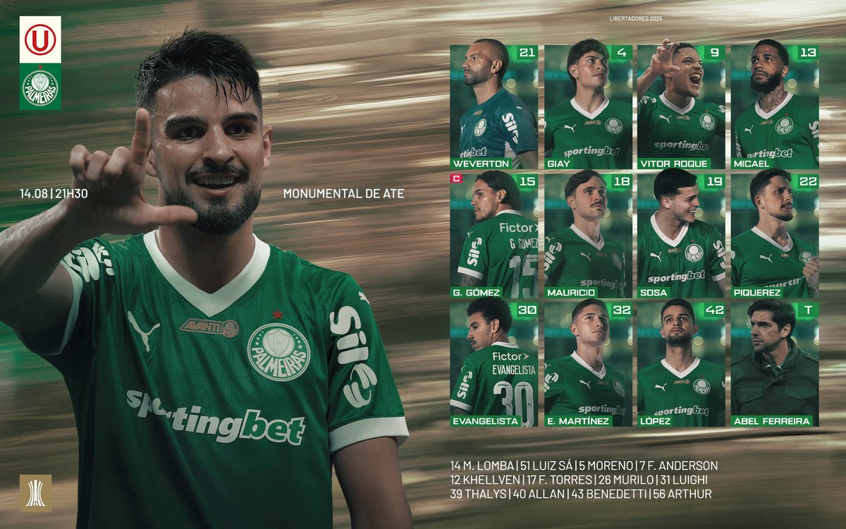 Palmeiras's tweet photo. Estamos ESCALADOS! 📋 https://t.co/aLYoTlFvzC