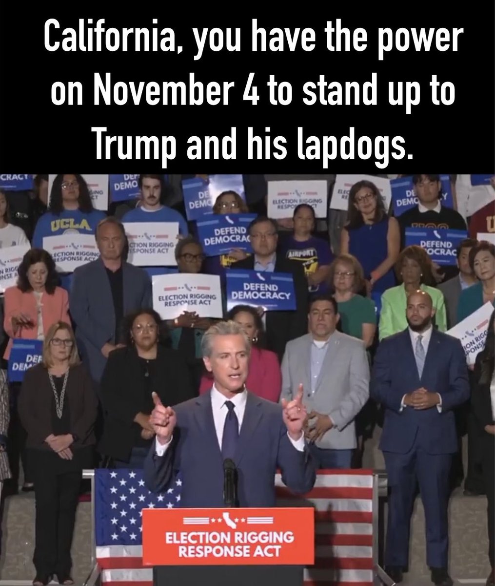 Do you stand with Gavin Newsom against Trump?

Reply with 💙 if you do