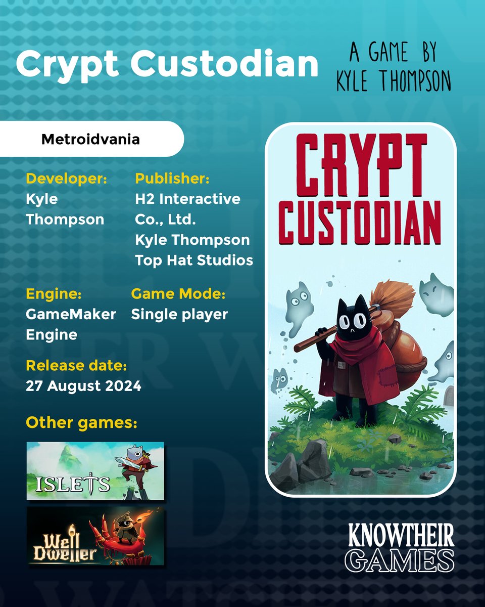 Indie_Watcher's tweet photo. Kyle Thompson has been improving with every metroidvania he made. So far, Crypt Custodian is my favorite, but I'm really excited for Well Dweller. I think he understand how to bring something diffrent to the genre
#indiegame #indiedev #knowtheirgames https://t.co/h1IGIIkZJJ