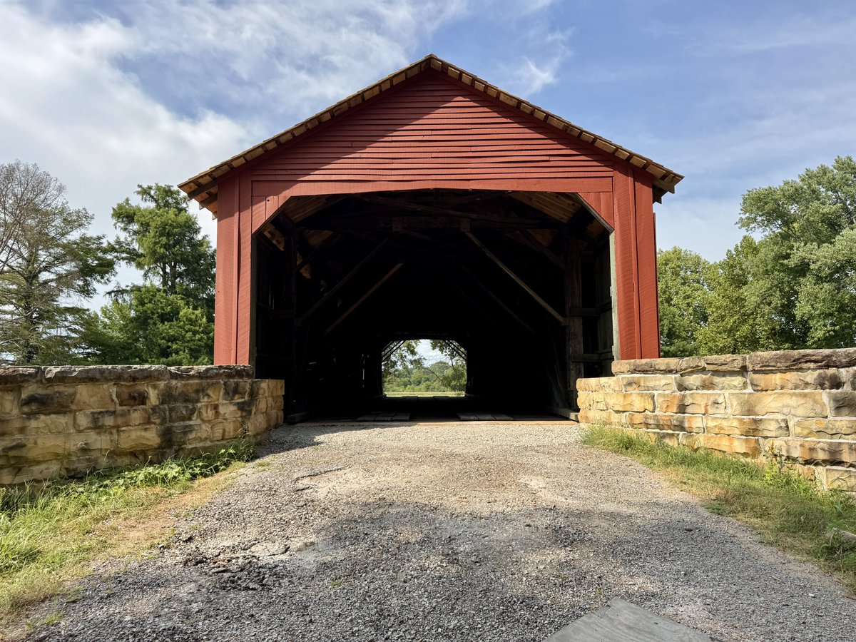 The Mary's River Covered Bridge outside of Chester, Illinois, built in 1854