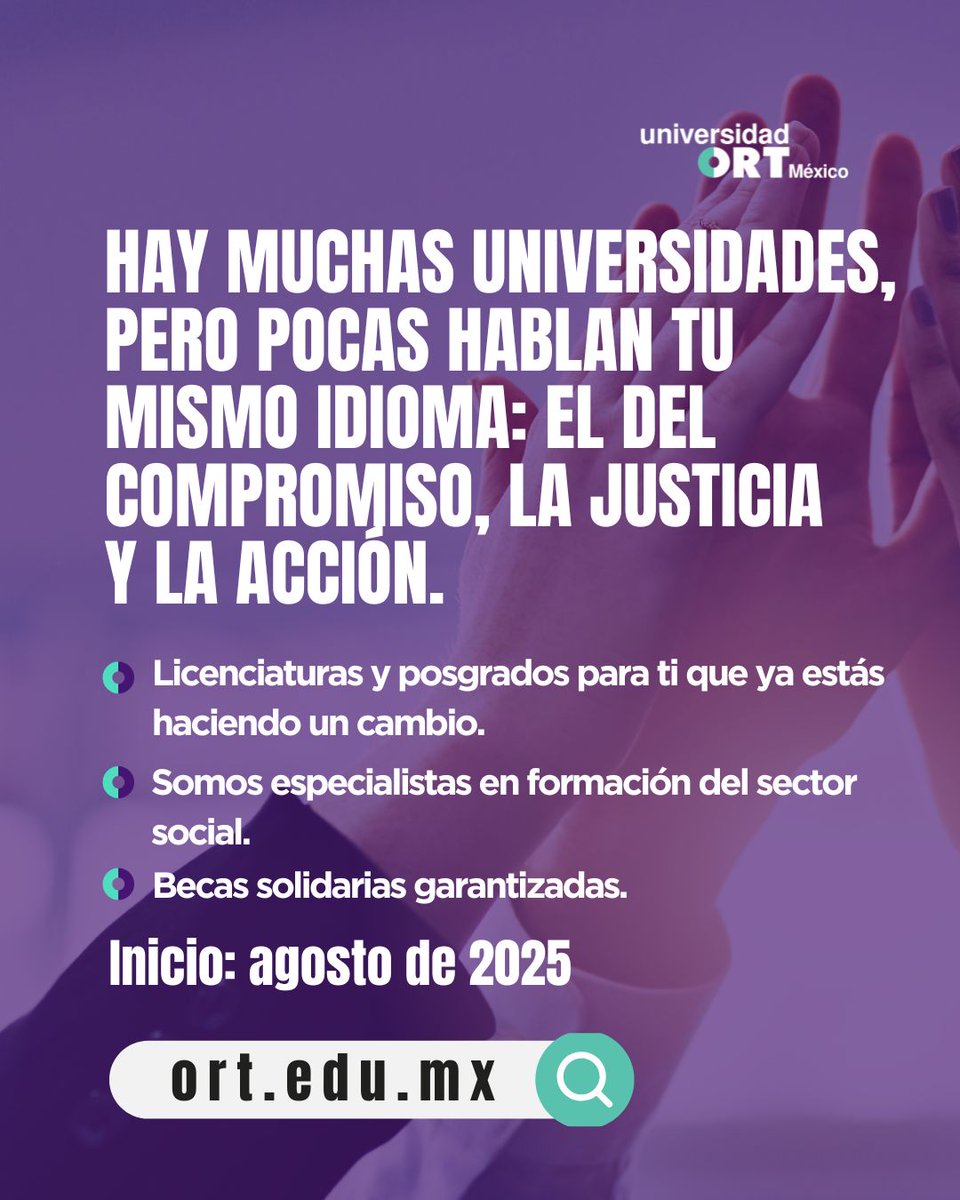 ¡Últimos días de inscripción!

No dejes pasar la oportunidad de estudiar en la universidad para las OSC y personas interesadas en temas de Responsabilidad Social y Desarrollo Sustentable.

🤝 Becas solidarias garantizadas.
👉informes@ort.edu.mx o 5573420809