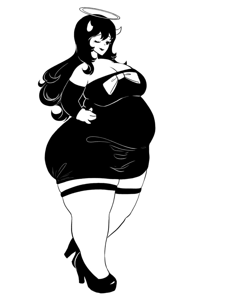 LeftoverBeans's tweet photo. full of (bacon) soup 

keeping myself sane with doodling between hw assignments :)
#bbw #weightgain https://t.co/UItKN65lTb