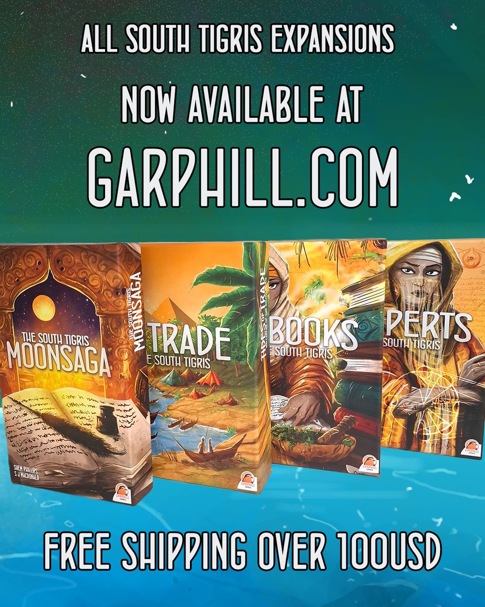 garphillgames's tweet photo. Looking to complete your South Tigris collection?

All expansions are now available on our webstore at https://t.co/aweTxMEmc0!

🌐 https://t.co/aweTxMEmc0
🌎 Worldwide shipping
🚚 Free shipping when spending over 100USD https://t.co/yHTEimL3jt