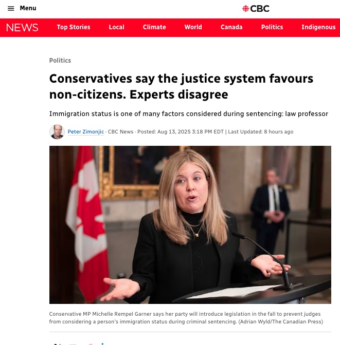 Ask a U of T Law Professor, not a Poilievre Conservative - "Sentencing always takes into account factors unique or specific to that individual...it's a misrepresentation to suggest that this is two-tier justice" - Audrey Macklin, Law graduate from Yale and U of T <a href="/MichelleRempel/">Michelle Rempel Garner</a>