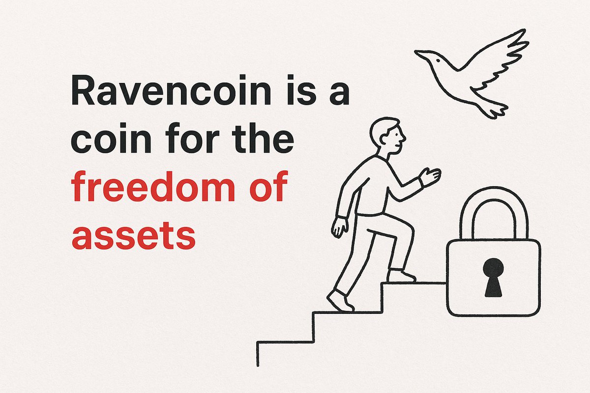 twGh9E6vPJmth0t's tweet photo. "Ravencoin is a coin for the freedom of assets." https://t.co/lWJet1TqCl