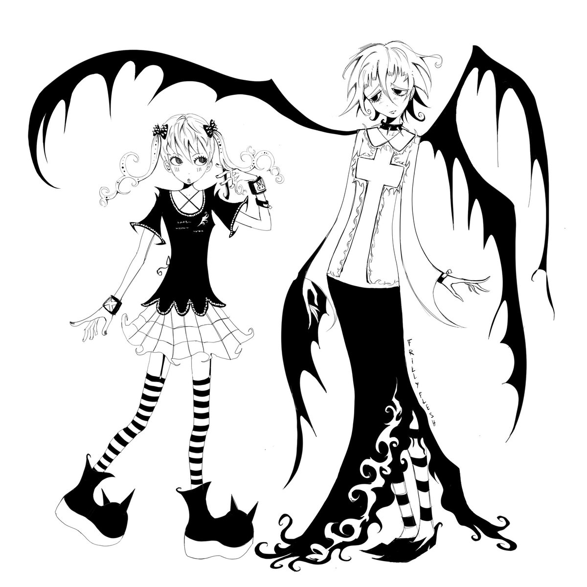 crona and maka but in my outfits from this week >.<