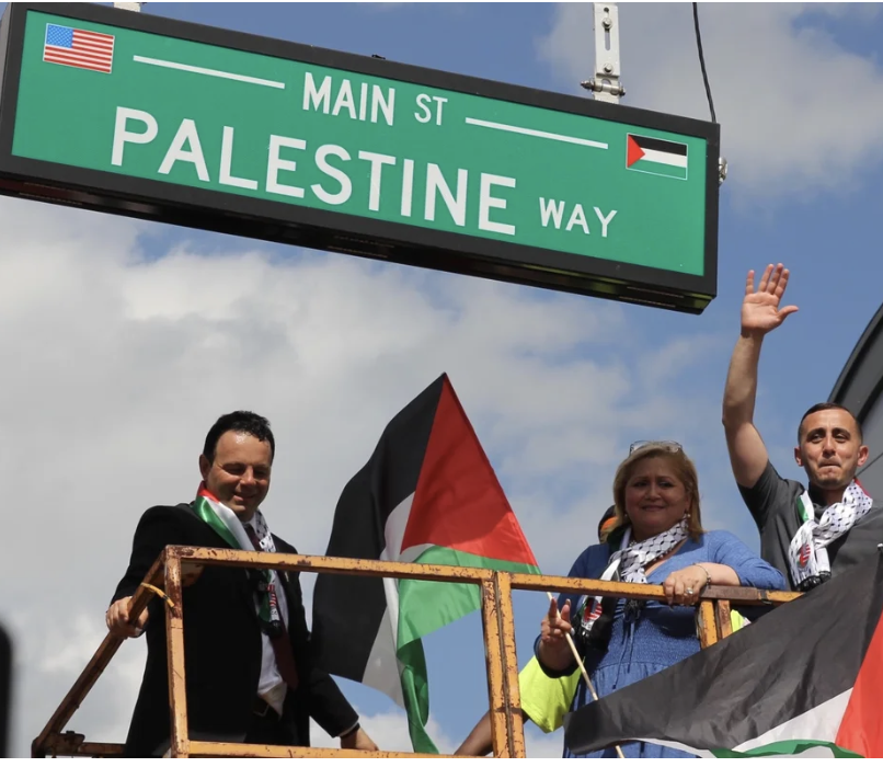 cbrisk1's tweet photo. @RepFine Thank you Congressman Fine.

Next, how about withholding federal funds to cities that rename streets Palestine Ave &amp; Palestine Way - until they remove the signs? 

Disgusting recognition of terrorism and Jew hate.

(signs in Hamtramck, MI &amp; Paterson, NJ). https://t.co/DL6Uz4LXzW