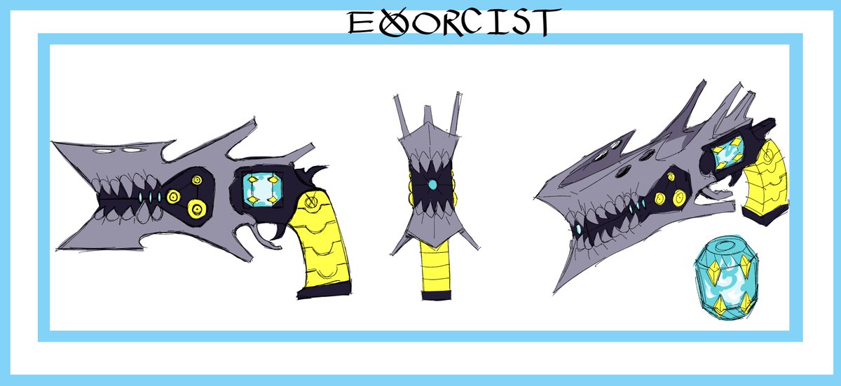 PotatoHastur (@potatohastur) on Twitter photo My first attempt at a weapon design commission for my friend <a href="/Churroboros/">Churroboros 🔥🪰 Firefly Vtuber</a> My first attempt at a weapon design commission for my friend <a href="/Churroboros/">Churroboros 🔥🪰 Firefly Vtuber</a>