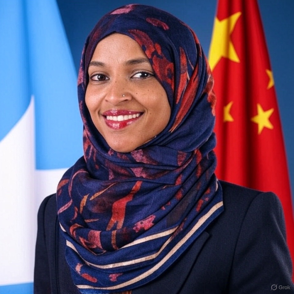Koobaad's tweet photo. 🚨Breaking: Congresswoman Ilhan Omar vows to block @GOP  @SenTedCruz from recognizing Somaliland.

Ilhan said “How can the son of Cuban/Italian migrants go against the interests of Somalia!”

Ilhan is a Somalian double agent working for the CCP 🇨🇳. https://t.co/m6vSlVNMoN