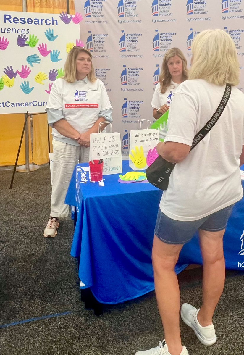 Our <a href="/kystatefair/">Kentucky State Fair</a> booth was hopping on day 1! Come see us in the Health Horizons section inside the South Wing. Share your Hands Off Cancer Research story &amp; help #ProtectCancerCures by telling Congress not to make any federal budget cuts to cancer research.