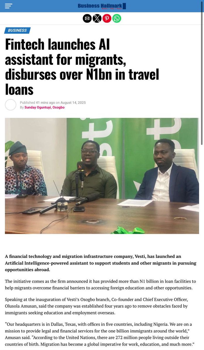 bimboamusanesq's tweet image. #VestiOsogbo #MigrationMadeSimple #YourJourneyYourVesti