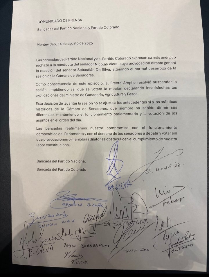 Los senadores de los partidos Nacional y Colorado no tienen nada que decir sobre el insulto ordinario y homófobo de Da Silva?