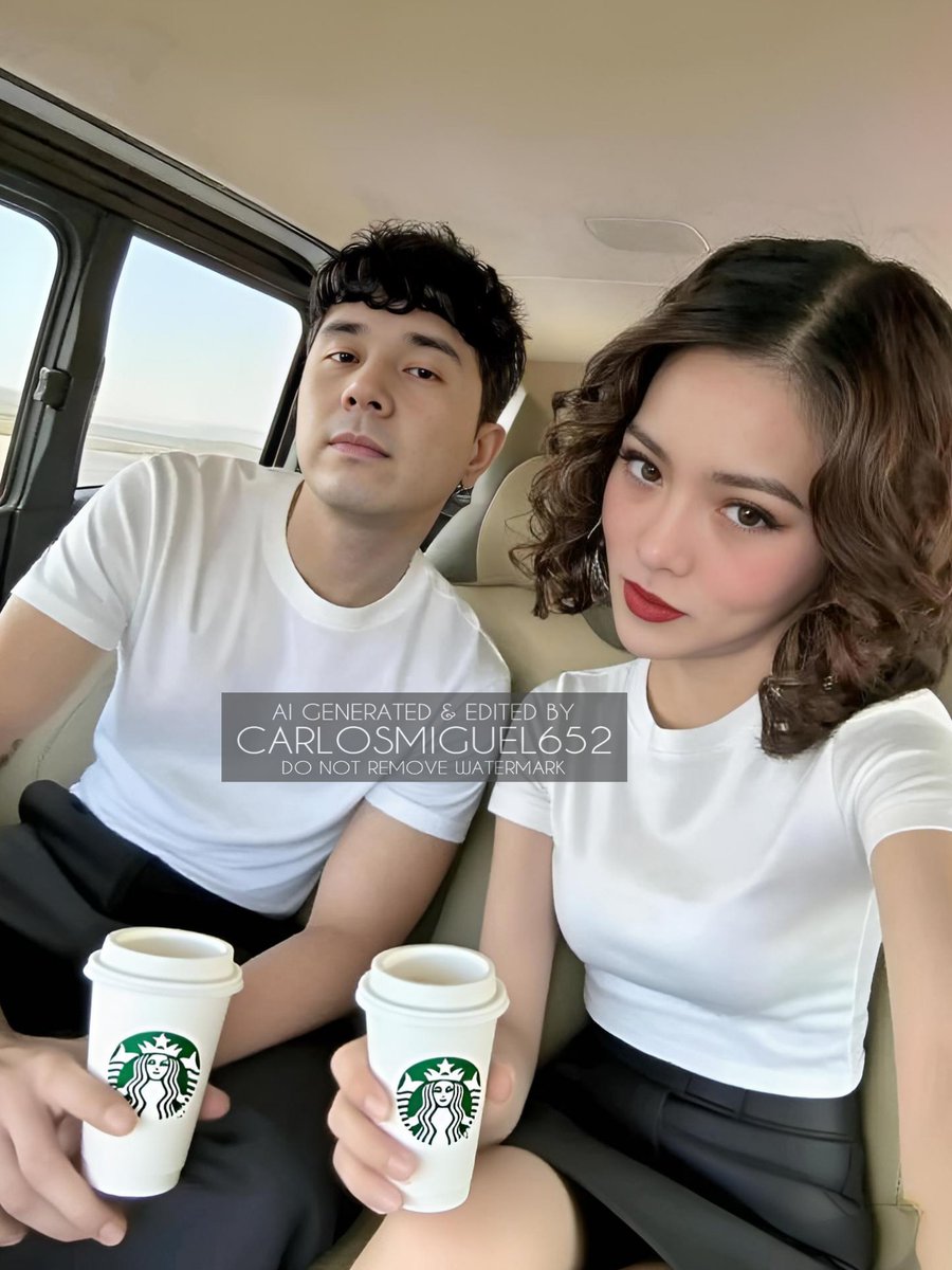CarlosMiguel652's tweet photo. Nagdedate yung magjowa sa loob ng sasakyan habang nagkakape! Haha!

#KimPau #TheAlibi
#KimChiu #PauloAvelino

*this is AI Generated https://t.co/XLOlNs3YjU