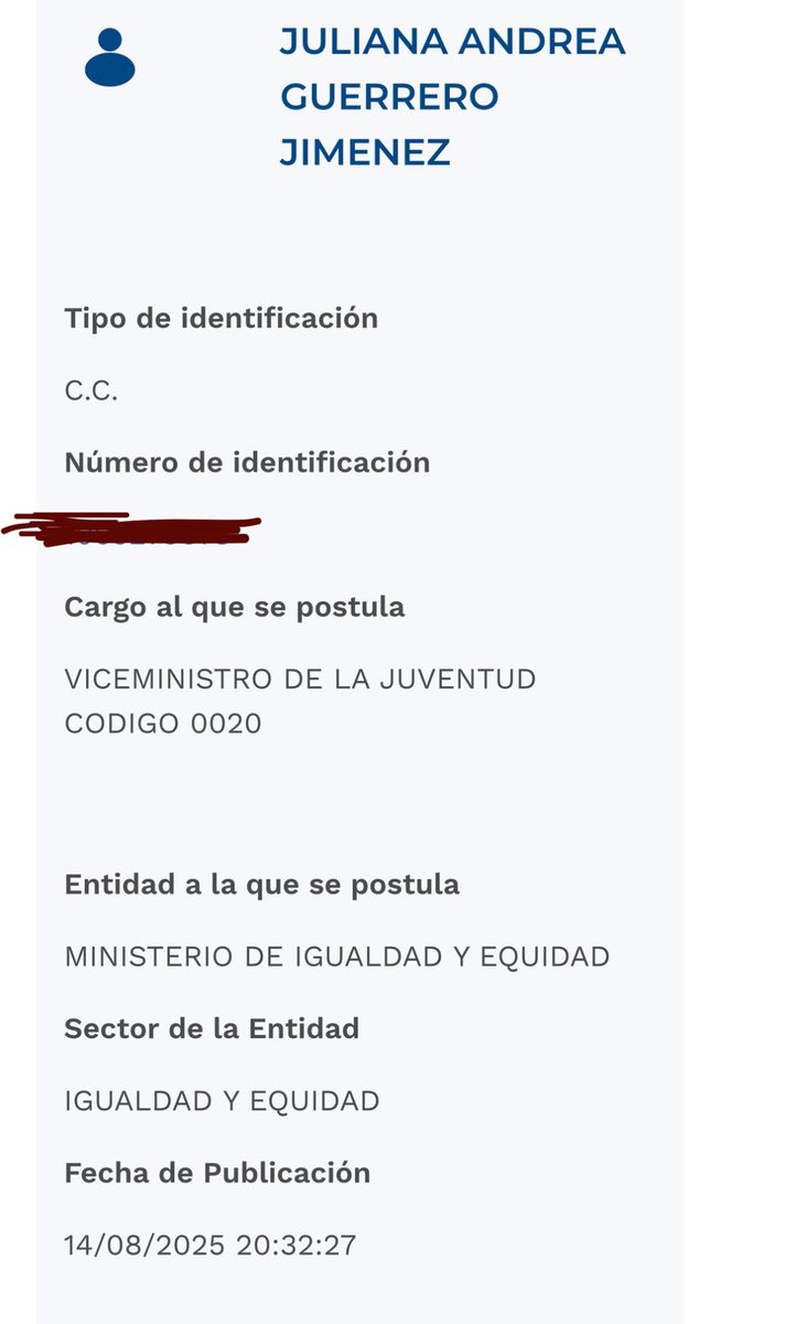 #ATENCIÓN | Tal como se había anticipado, Juliana Guerrero sería designada como viceministra de la juventud en el <a href="/MinIgualdad_Col/">Ministerio de Igualdad y Equidad de Colombia</a> . Ella es tecnóloga en gestión contable y tiene un técnico en contabilización de las operaciones comerciales…