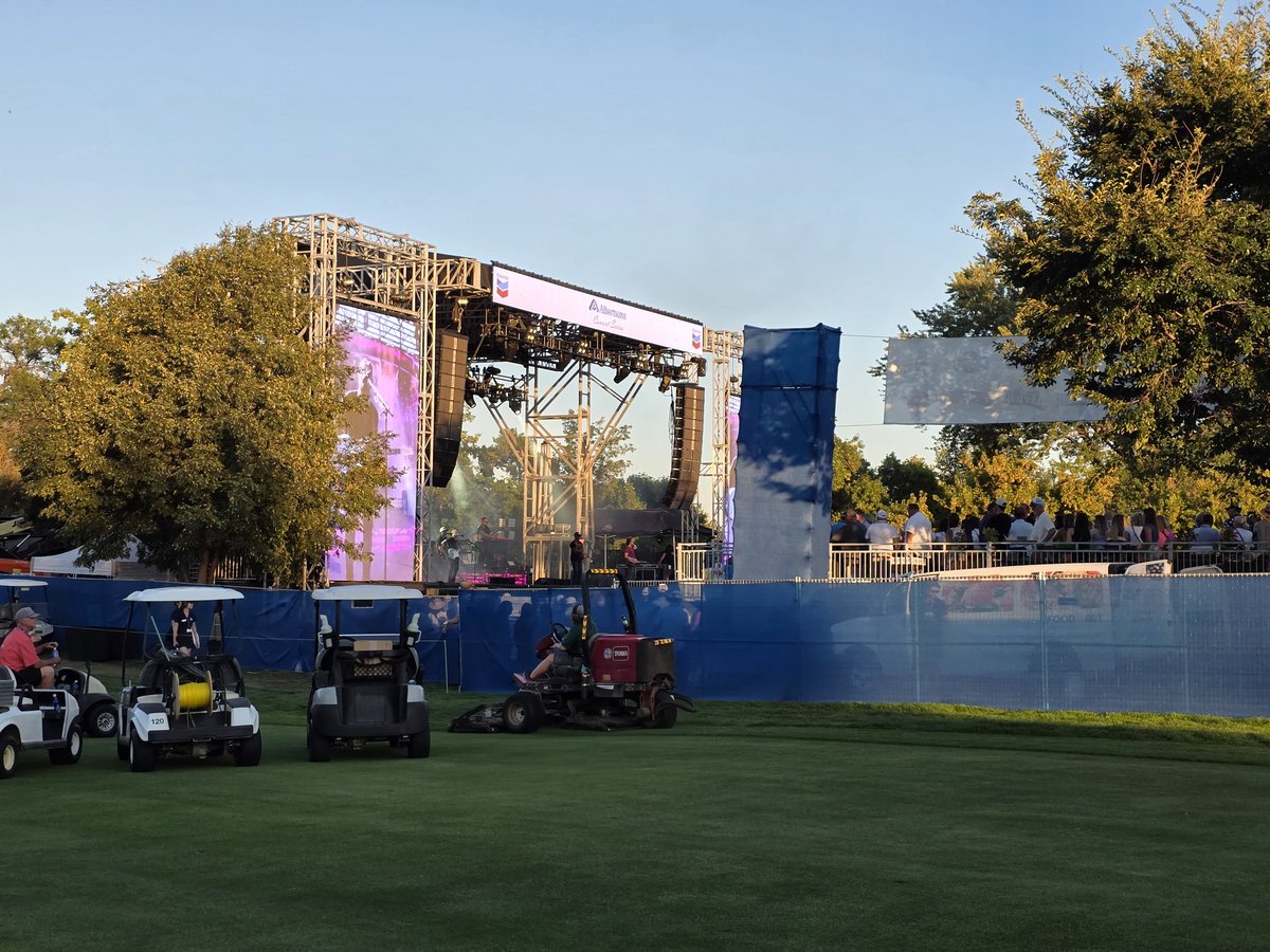 Matt Gourlay, CGCS, MG, AGS (@mattgourlaycgcs) on Twitter photo Play was a little slower than anticipated, so we are finishing the last few holes of our evening preparations while the <a href="/dariusrucker/">Darius Rucker</a> concert commences on our short game facility. Play was a little slower than anticipated, so we are finishing the last few holes of our evening preparations while the <a href="/dariusrucker/">Darius Rucker</a> concert commences on our short game facility.