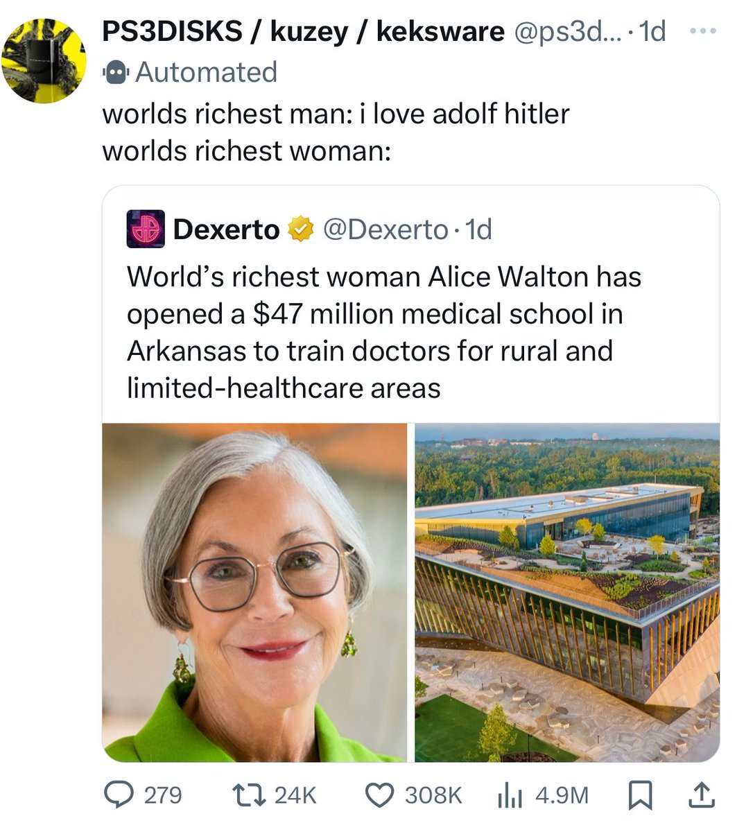 The money is from underpaying Walmart workers