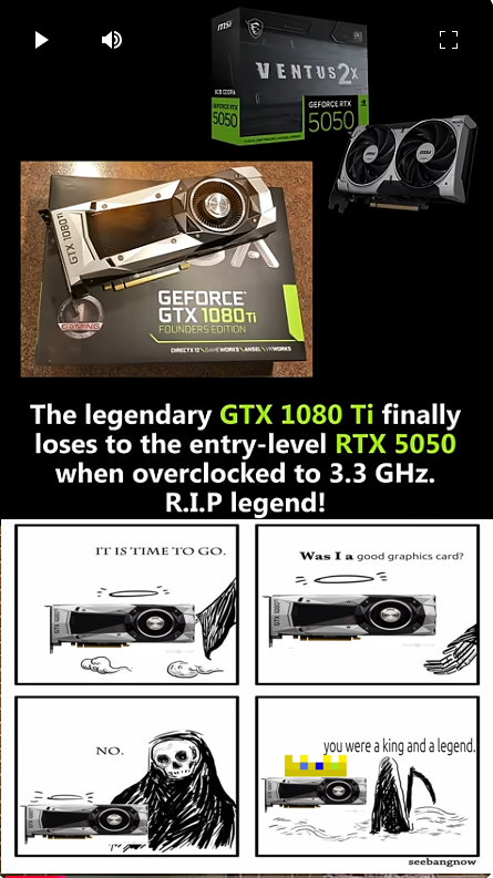killnaytor's tweet photo. The 1000 series was the greatest Graphics card series EVER. from the 1050Ti's to the 1080Ti's. absolutely GOATED https://t.co/1L7ytmPO0b