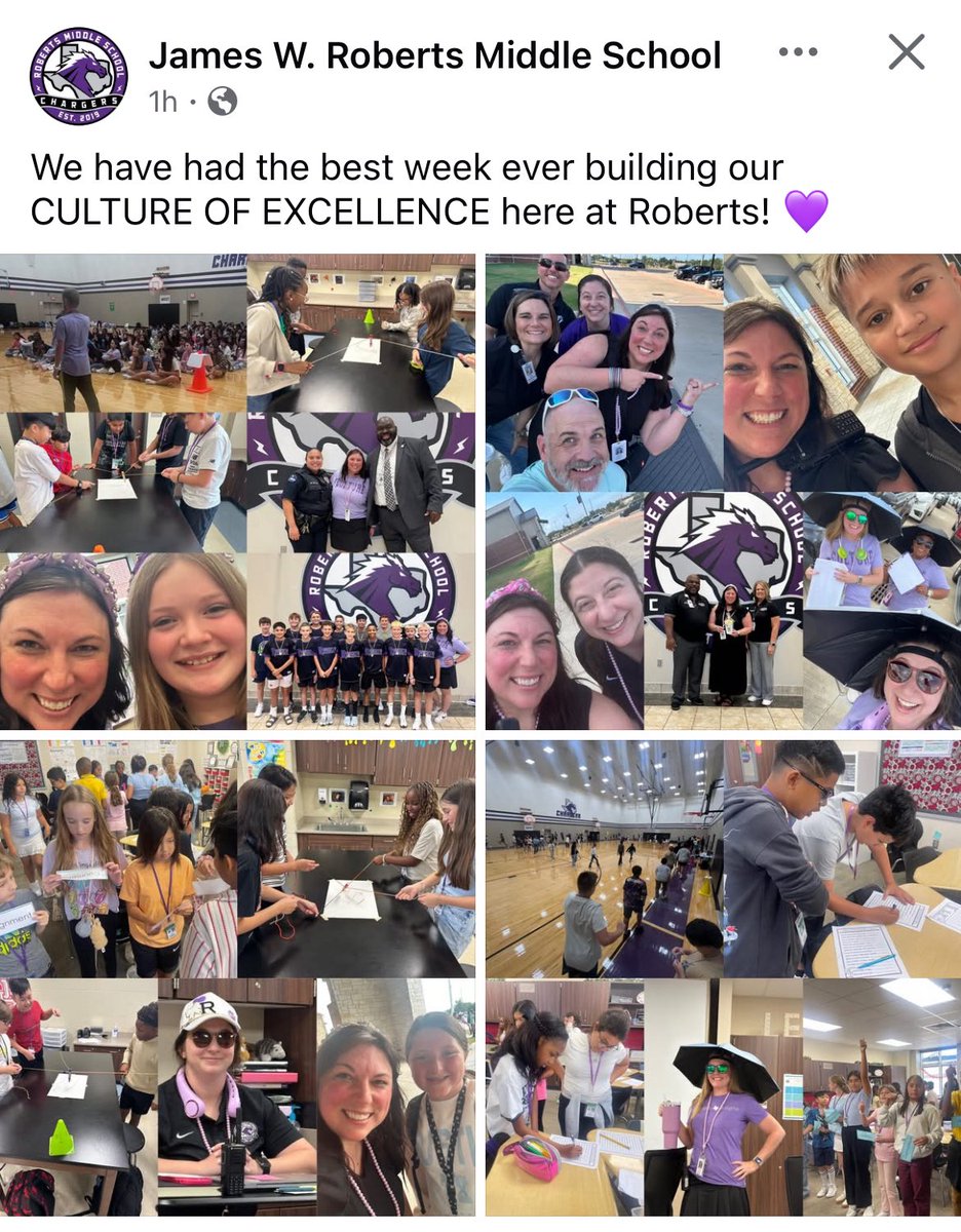 Roberts Middle School is having the BEST start to our school year! #WeAreLamarCISD #ChargedUp