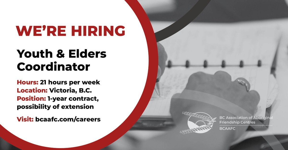 Learn more and apply by Aug. 20: bcaafc.com/job/youth-elde…