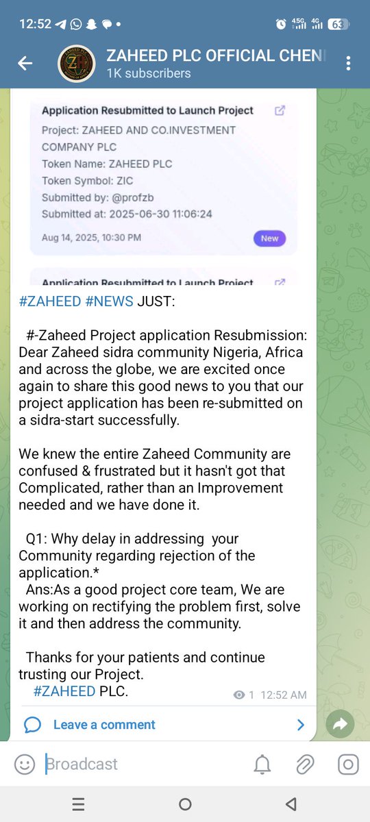 profzb01's tweet photo. JUST IN FROM #ZAHEED PLC UPADATE NEWS. https://t.co/yFkrW2XF0d