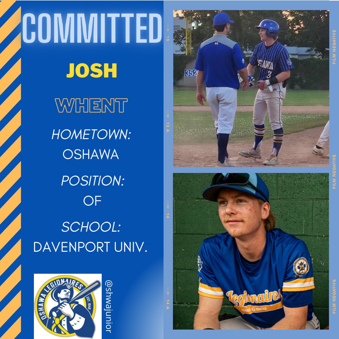 TRANSFER!

Congrats to OF Josh Whent on his transfer to Davenport University in Grand Rapids, Michigan! Davenport went 42-15 last year and finished 1st in the GLIAC and then won their playoff tournament. Whent is coming off a summer where he hit .337/.472/.388 for us

<a href="/jwhent_/">Josh Whent</a>