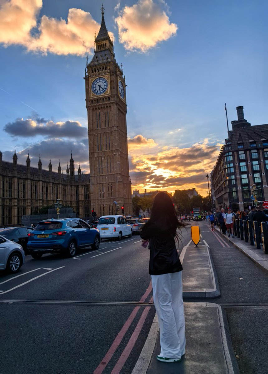 Big Ben as the backdrop. Feeling the energy of London.