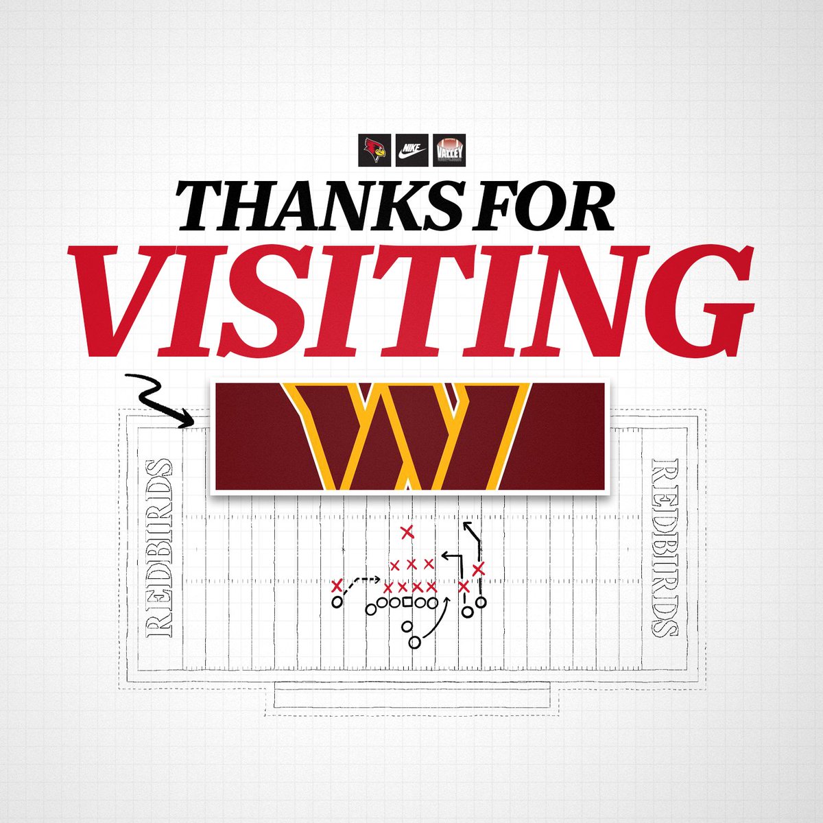 Thanks for the visit <a href="/Commanders/">Washington Commanders</a> ‼️