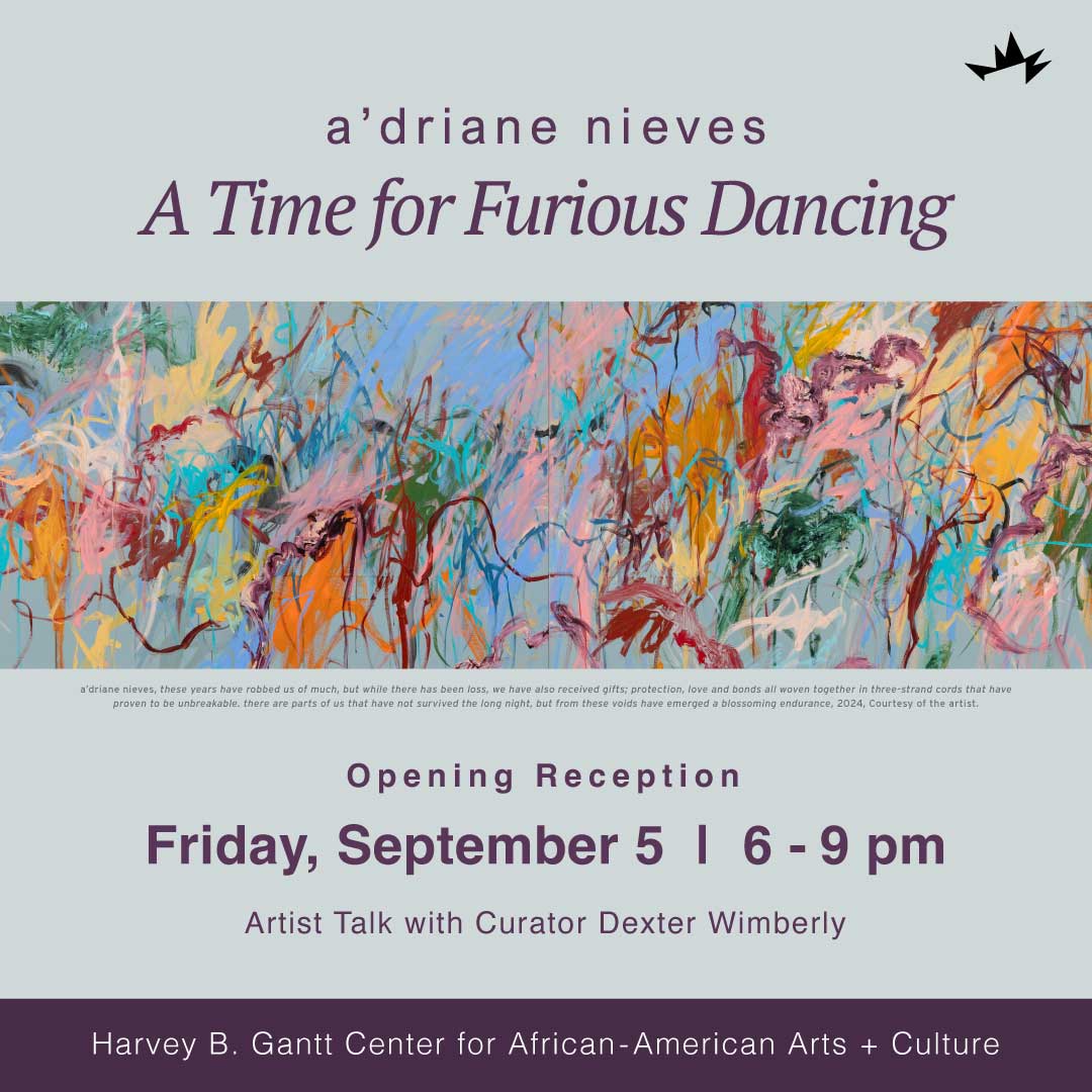 Join us Sept 5 for the opening of A Time for Furious Dancing, the first U.S. solo museum exhibition by acclaimed artist a’driane nieves. 

Opening Celebration | a'driane nieves: A Time for Furious Dancing
📅 September 5 | 6–9 PM | Free &amp; Open to All

ganttcenter.org/exhibitions/a-…