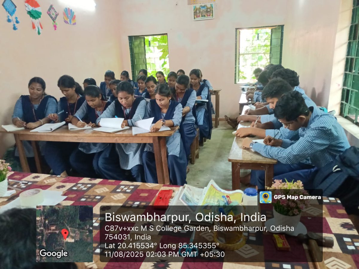 mscollege1963's tweet photo. From shloka recitation to essay writing, students of Mohana Subudhi College, Sanskrit dept. showcased their talent on Sanskrit Divas (12th Aug 2025) — a day dedicated to the language of wisdom &amp; heritage. 🌺📖 #SanskritDivas #CulturalHeritage #MohanaSubudhiCollege https://t.co/mTvFa5g5gG