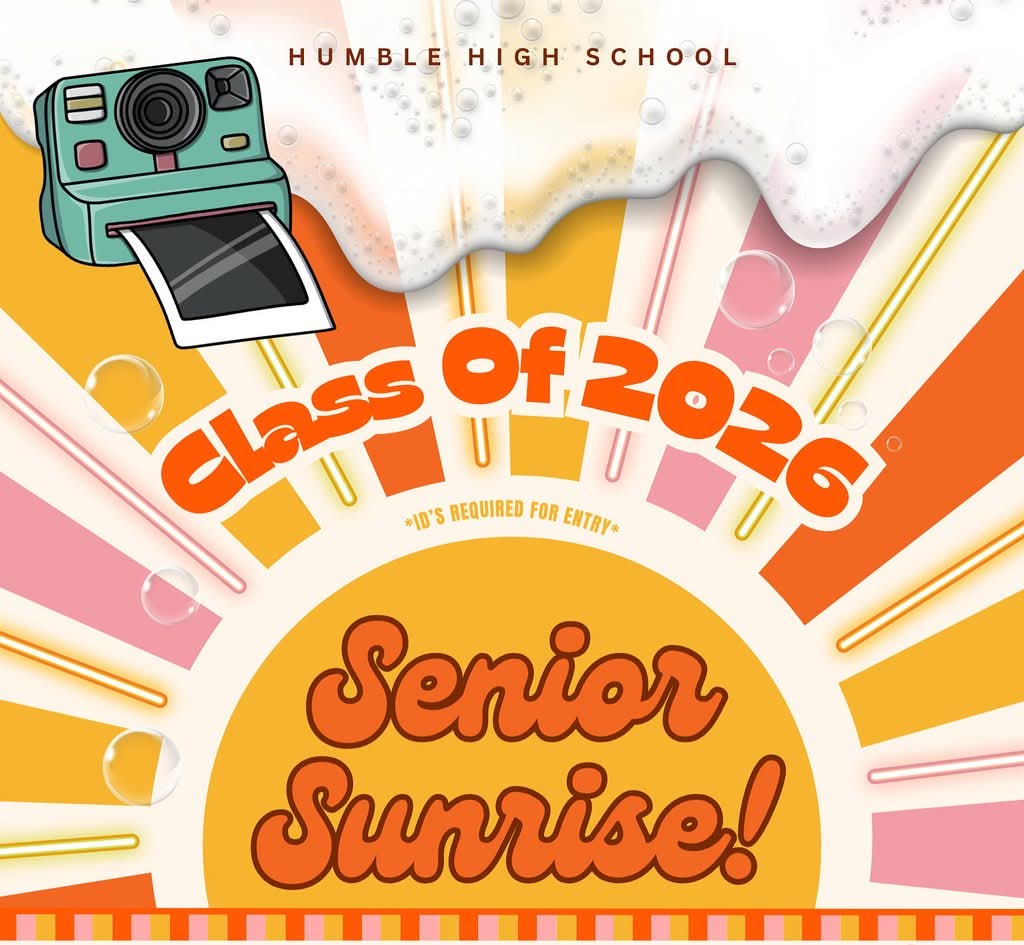 This year's theme is PJ's &amp;
Polaroids, so roll out of bed in
your pajamas -or rock
something pink, orange, or
yellow- and bring your
Polaroid camera!
Thursday, September 18 @ the 
HHS Baseball Field
6:30 to 8:30 a.m.
The first 50
seniors to arrive get a FREE
gift! Don't miss it