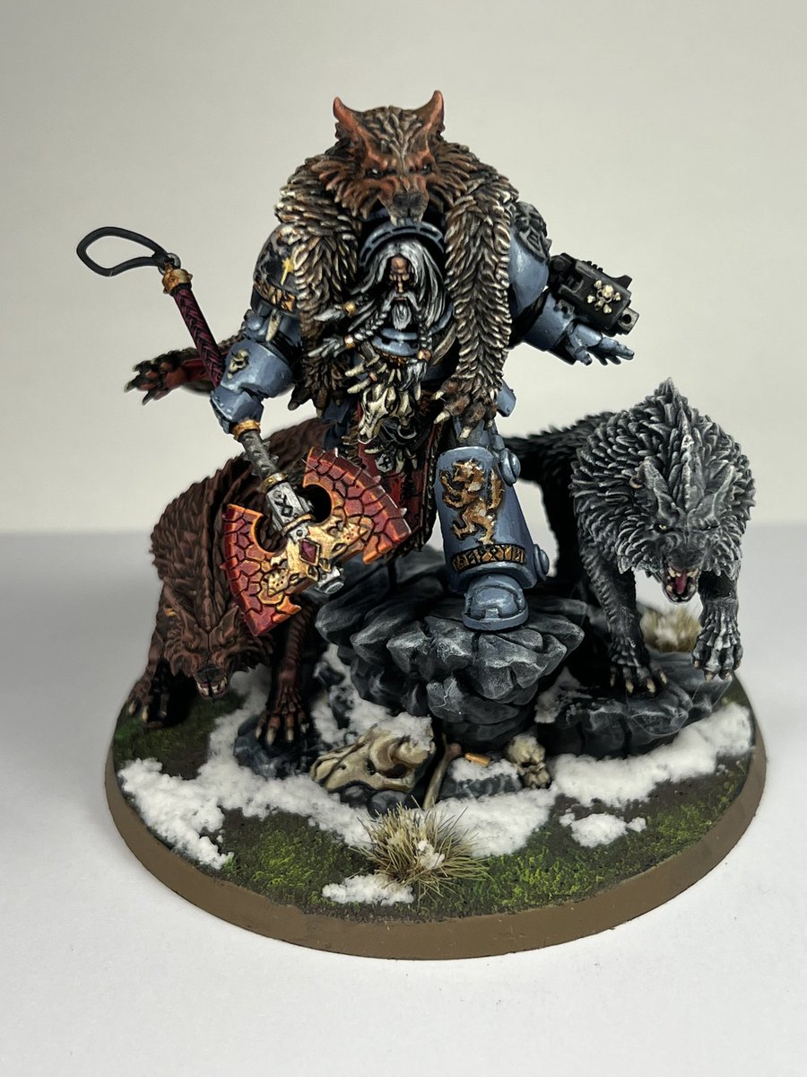 oninojay's tweet photo. Finished my Logan Grimnar commission. #WarhammerCommunity #warhammer40000 #WarhammerArt #spacewolves https://t.co/tmIRkPAWnv