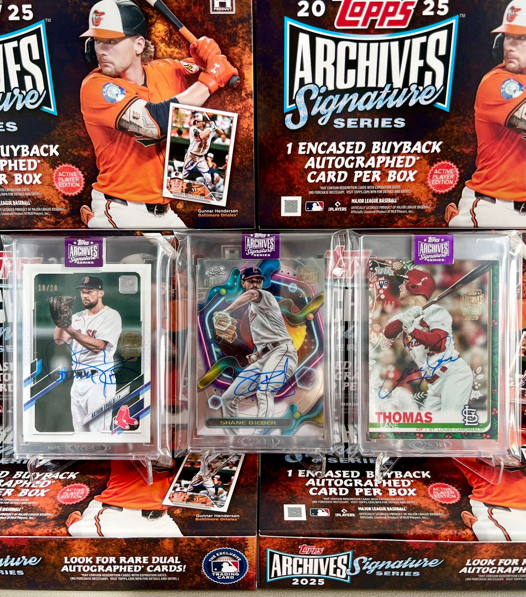2025 Topps Archives Signature Series Baseball 24〜26BOX開封結果✨

Nathan Eovaldi 20シリ✨

Lane Thomas 60シリ✨

SHANE BIEBER 10シリ👍

うーん無理矢理だがEovaldiのデビューがDodgersらしいから近づいてきてるはず笑笑

残り3BOX🤞🤞🤞