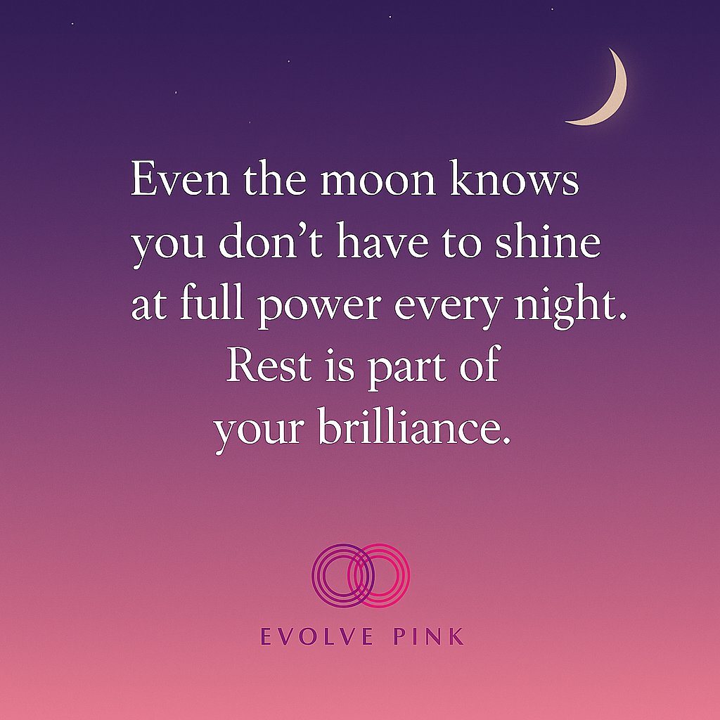 EvolvePink's tweet image. Good night, Pink Family! 💗 The moon reminds us that resting is part of our brilliance. Sleep well and shine brighter tomorrow! ✨💖 
#EvolvePink #GoodNightPinkFamily #RestAndRecharge #WomenSupportingWomen #ThursdayNightVibes