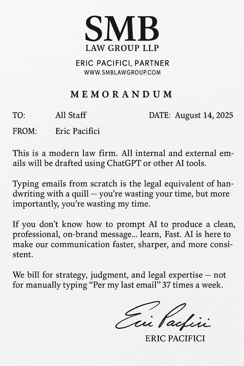Effective immediately: <a href="/smblawgroup/">SMB Law Group</a> no longer types emails. We’ve outsourced that to the robots.