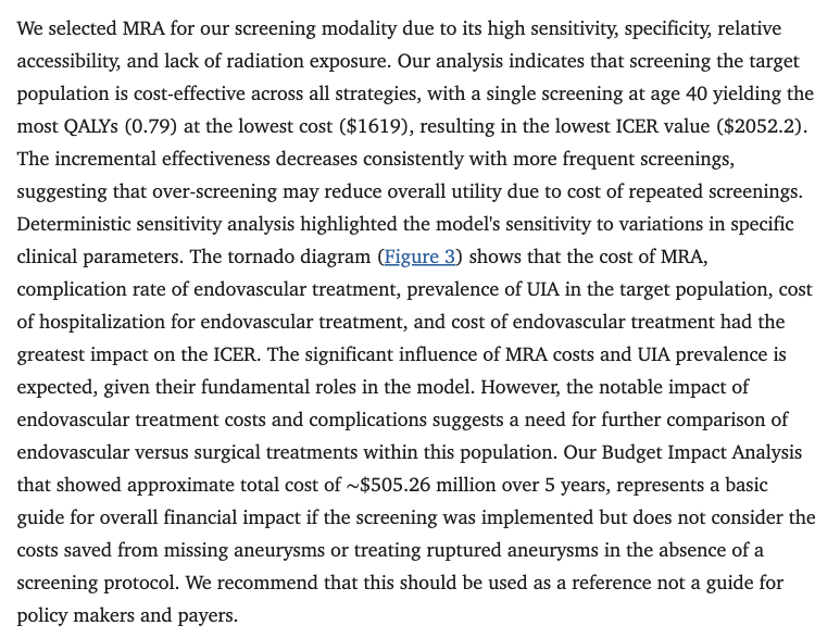 DavidAltschulMD's tweet photo. Screening black and hispanic women over 40 with risk factors for brain aneurysms is cost effective! @SNISinfo @AANSNeuro @CNS_Update @cvsection @CMSGov 

https://t.co/wSL0bYzfIZ https://t.co/zsPlA6xdxM