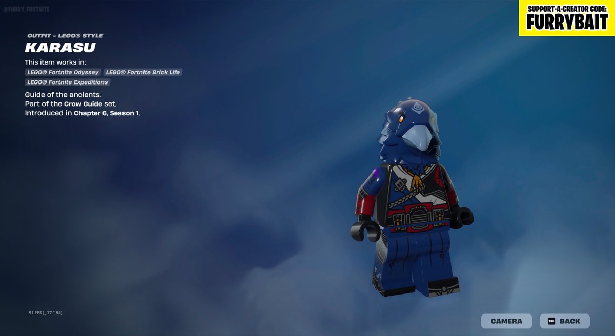 furry_fortnite's tweet photo. Karasu, from the Crow Guide set, is back on the Item Shop for the second time since he released! No sign of Corvida, their shared bundle, or any items from that set though.

Use code FURRYBAIT on the Item Shop to support us! #EpicPartner #FurryFortnite https://t.co/sihP1l3uzy