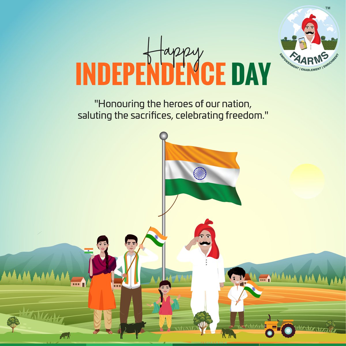 !! Happy Independence Day !!

Honouring the heroes of our nation, saluting the sacrifices, celebrating freedom

#independence #15thaugust #independencedayindia #faarms #nationalfestival #2025