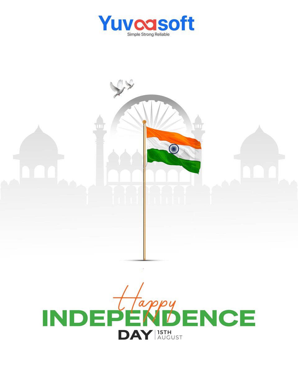 Yuvaasoft's tweet photo. ๐โจ @Yuvaasoft wishes everyone a very Happy 79th Independence Day! ๐ฎ๐ณ๐๏ธ
Letโs celebrate our freedom, unity, and progress together. ๐
#SimpleStrongReliable #Yuvaasoft #GoFinicky #HappyIndependenceDay #IndependenceDay2025 https://t.co/f8e2D2DaYG
