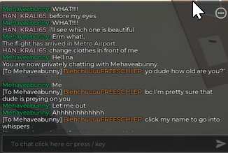 TheRealBlehchu's tweet image. So Um... the predators are getting more blatant.  The first video, before I could hit record, they were having blatant org*sms