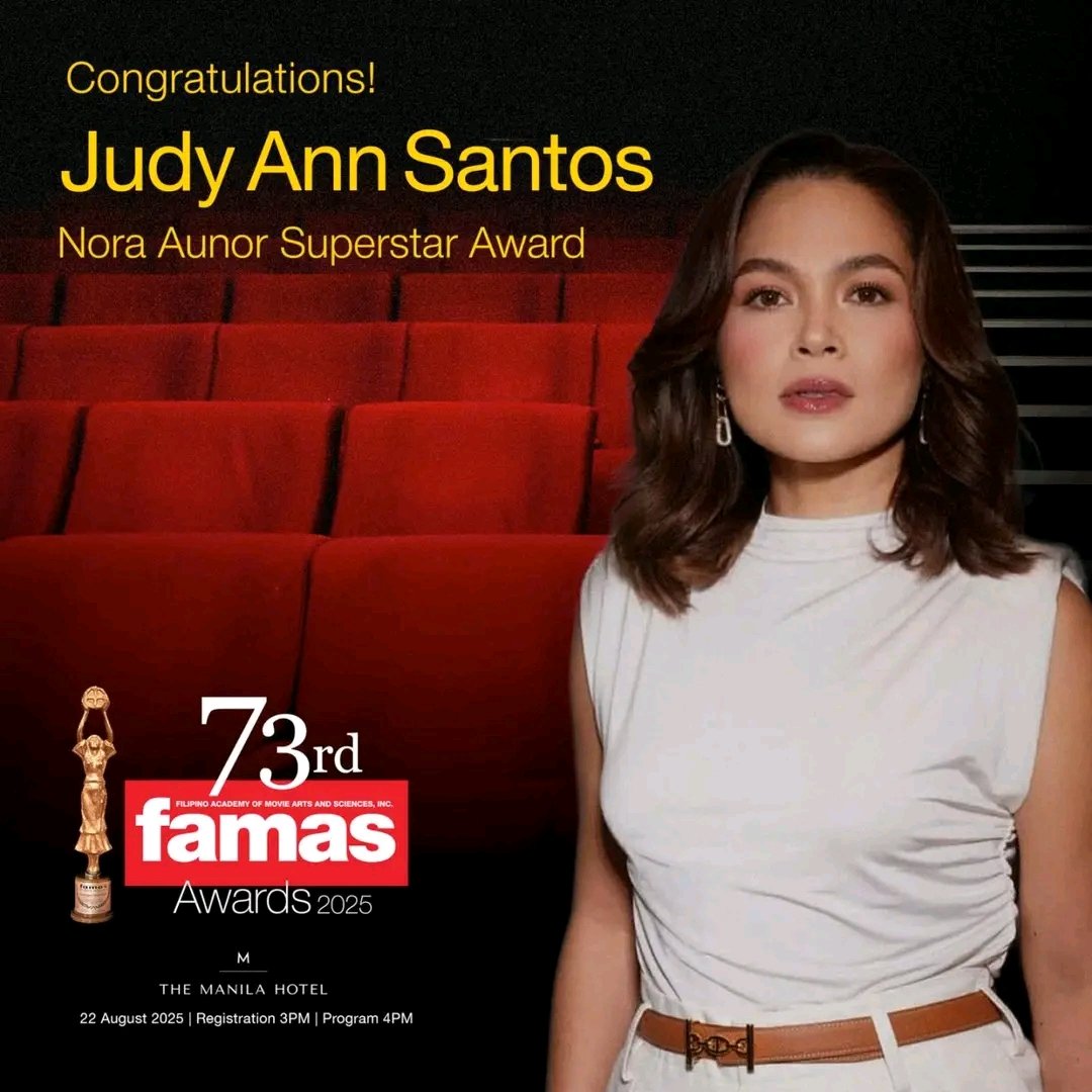 LovelyQueenJ1's tweet photo. Grabi umagos ang blessings thank you po Lord🙏🙏🙏❤️
Our QueenJuday another Awards from 73RD FAMAS AWARDS
Best Actress
🏆 Nora Aunor superstar award
🏆FAMAS CHILD ICON OF FHILIPPINE CINEMA
Congratulations QueenJuday
#LegitQueenOfAllQueens
#Primesuperstar
#JudyAnnSantos https://t.co/5SnAF3cjBg