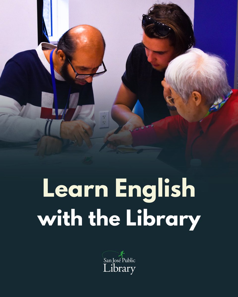 Develop your English language skills at #SJPL! 

Whether you're looking for a conversation club to practice your speaking skills or to improve your writing, the library has you covered. Learn in a welcoming and respectful environment.

sjpl.org/LearnEnglish 

#RightToLibrary