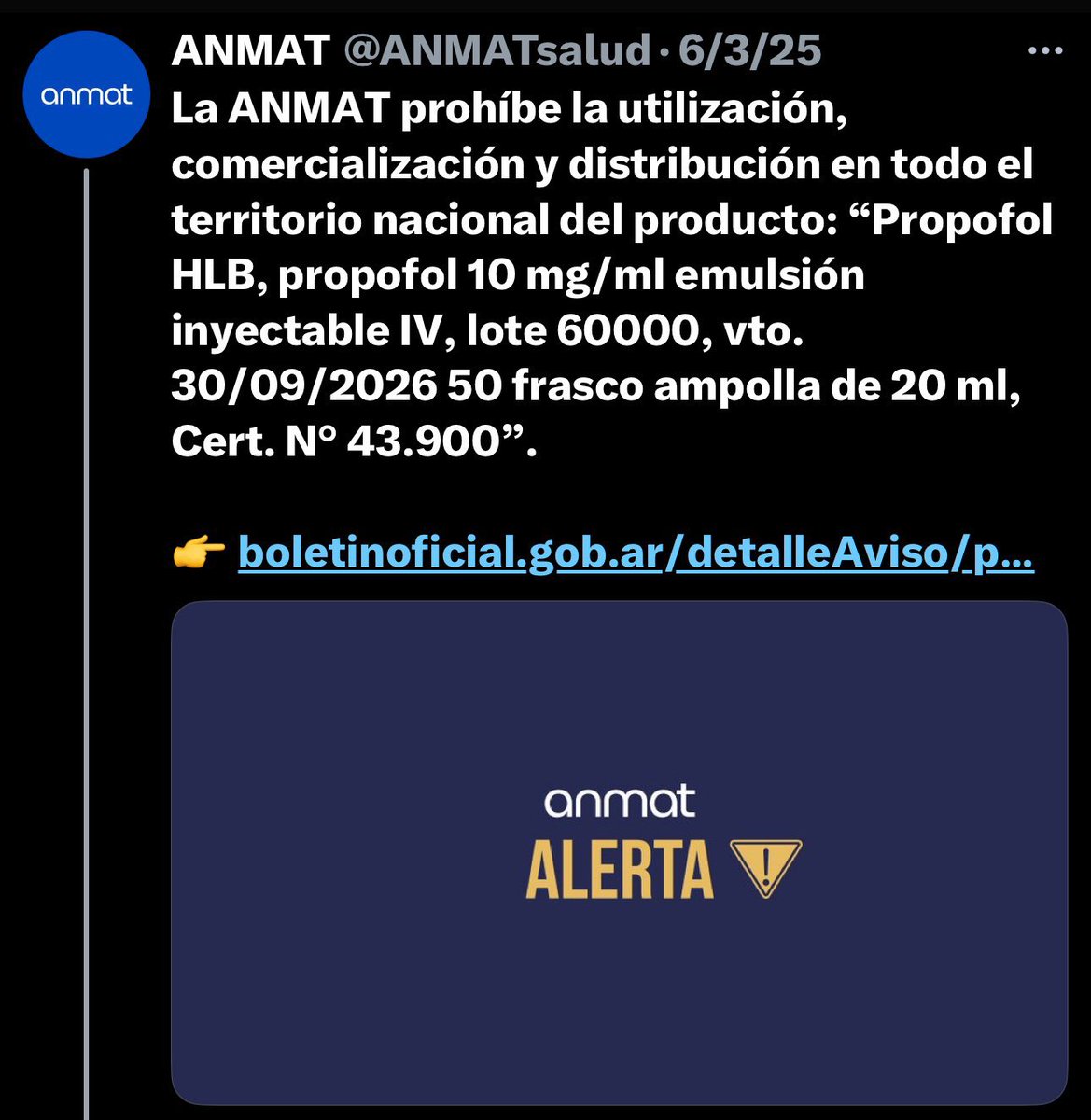 👉URGENTE:

Propofol y lo que no te contaron
👇   

Ampollas sin trazabilidad: el detalle técnico que deja al descubierto un posible DELITO SANITARIO

Una advertencia reciente de ANMAT encendió una nueva alarma en el caso Propofol: los lotes fabricados por HLB Pharma salieron al