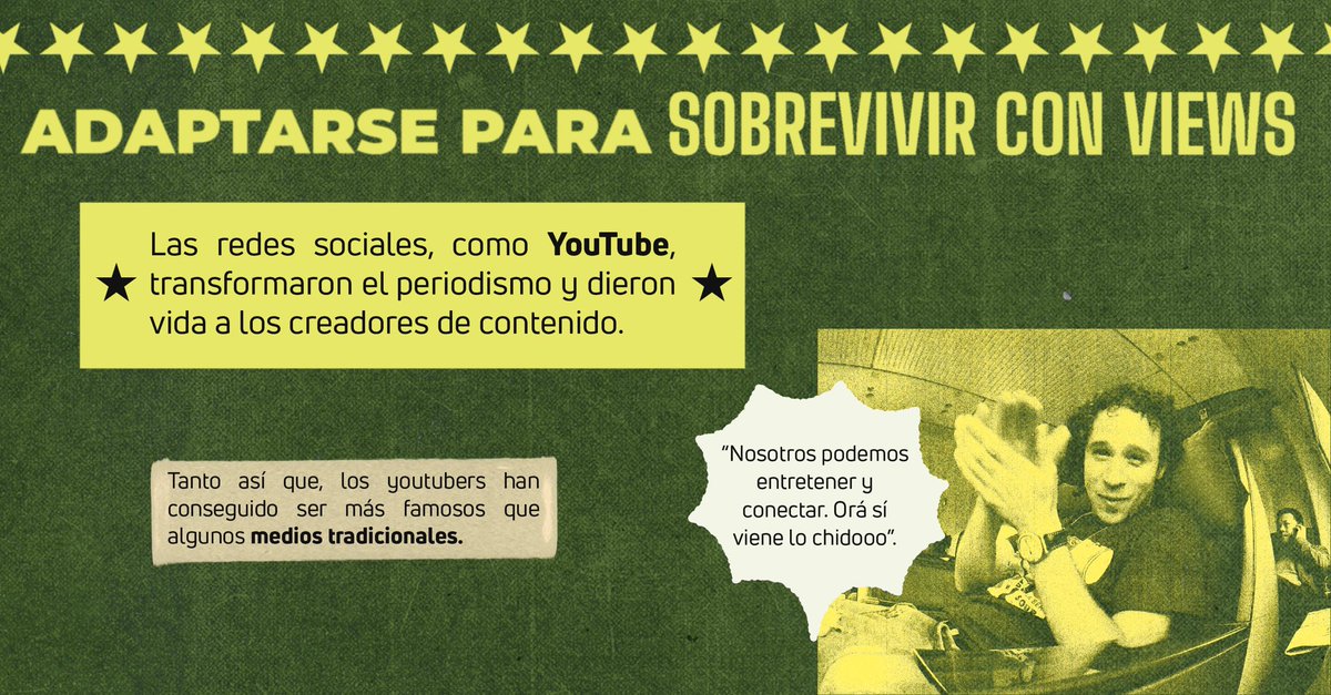 comcienciaec's tweet photo. ¿Puede el influencer reemplazar al periodista? 🤔

Los youtubers y creadores de contenido, al ser nativos digitales, lograron hacerse un espacio en redes sociales y sacar provecho de cada función. https://t.co/hhxqEpT7cb