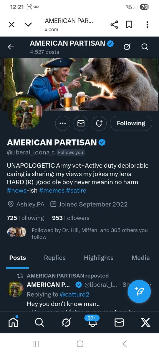 KJW (@hawkesbay69) on Twitter photo Can we get these Veteran's some new friends
please give
<a href="/WordPose/">The Asian Conservative</a>
<a href="/liberal_loona_c/">AMERICAN PARTISAN</a>
a F&R 💪🫶👊💥💯🇺🇸 Can we get these Veteran's some new friends
please give
<a href="/WordPose/">The Asian Conservative</a>
<a href="/liberal_loona_c/">AMERICAN PARTISAN</a>
a F&R 💪🫶👊💥💯🇺🇸