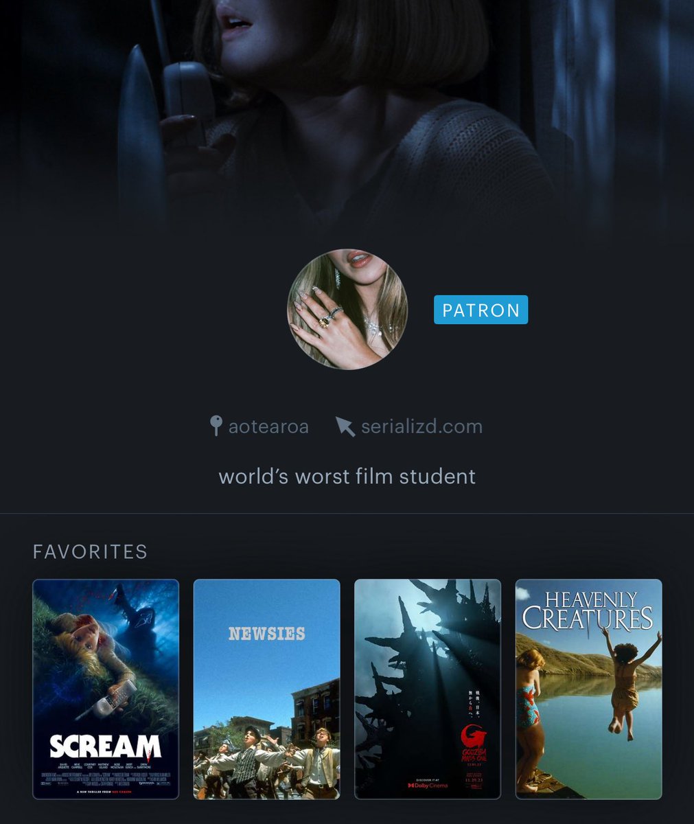 looking for mutuals! #promotwt 
- 19 any prns
- i’ve dabbled in both #filmtwt and #carpentertwt but i’d like to join properly
- 🎬 — boxd.it/5zJuh
- horror and short film lover