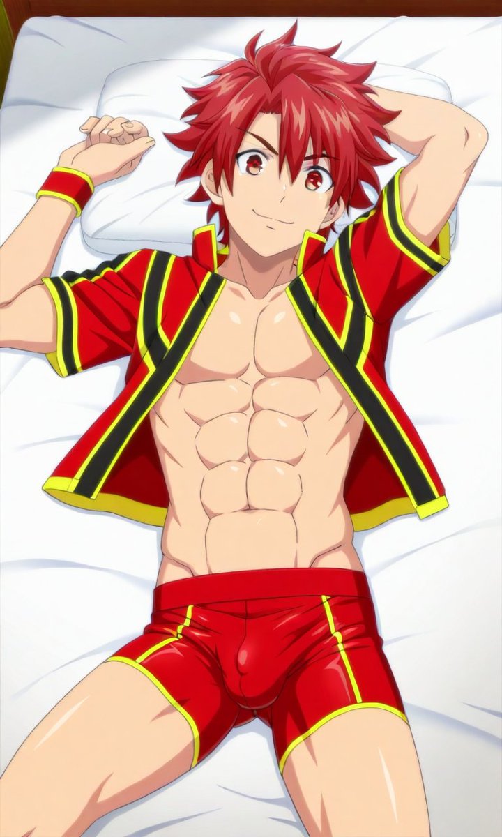 Our red ranger invites you to share his bed with him, a privilege he saves only for his best friends.
#TougoAsagaki
#AIillustrations 
#Swimwear
#水着