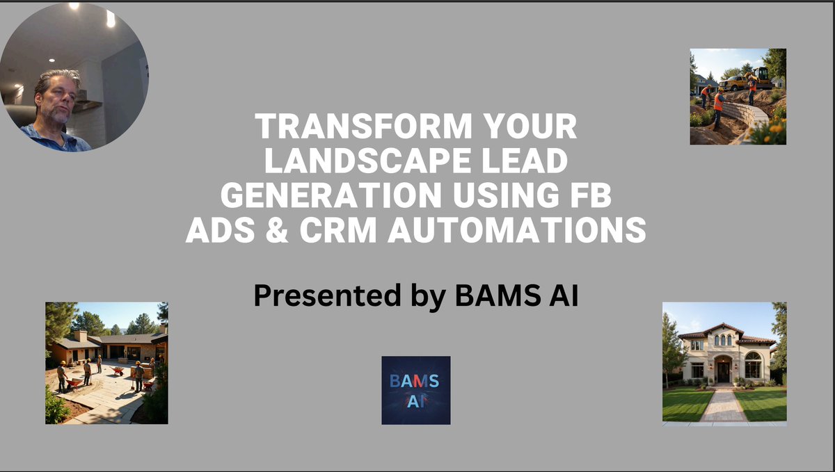 BAMS_AI's tweet photo. Just finished putting together a short sales video for landscape contractors. 

If growing your project pipeline is a priority, this is worth a watch.

BAMS AI - The Landscape Contractor Lead Generation System! https://t.co/8tl2504G06 via @YouTube https://t.co/jSvmRryvZN