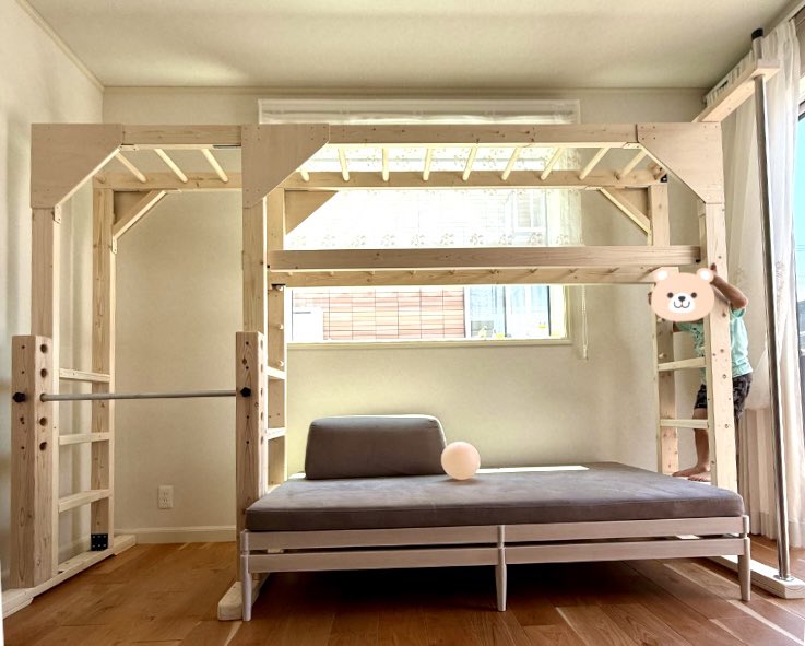 組み立てた方から画像いただいています！ ソファサイズに合わせて連結